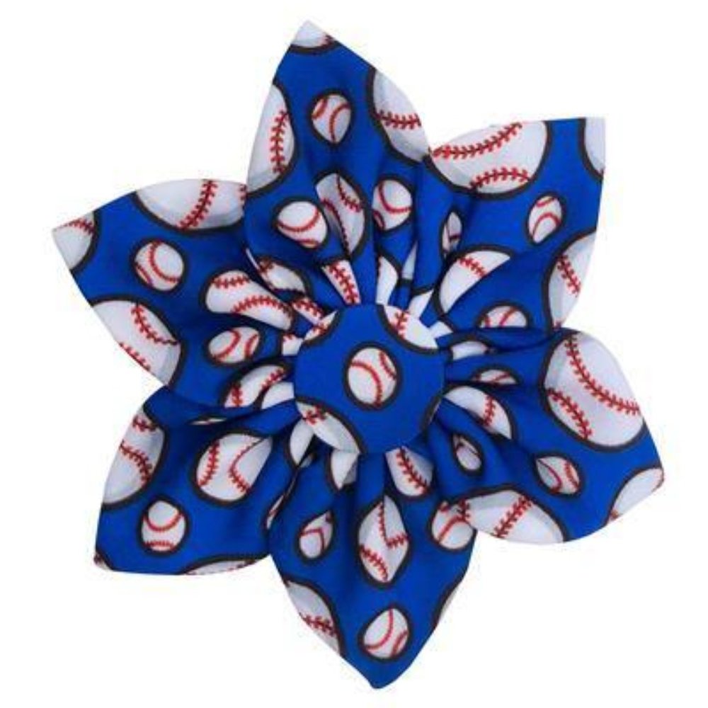 Baseball Dog Collar Pinwheel